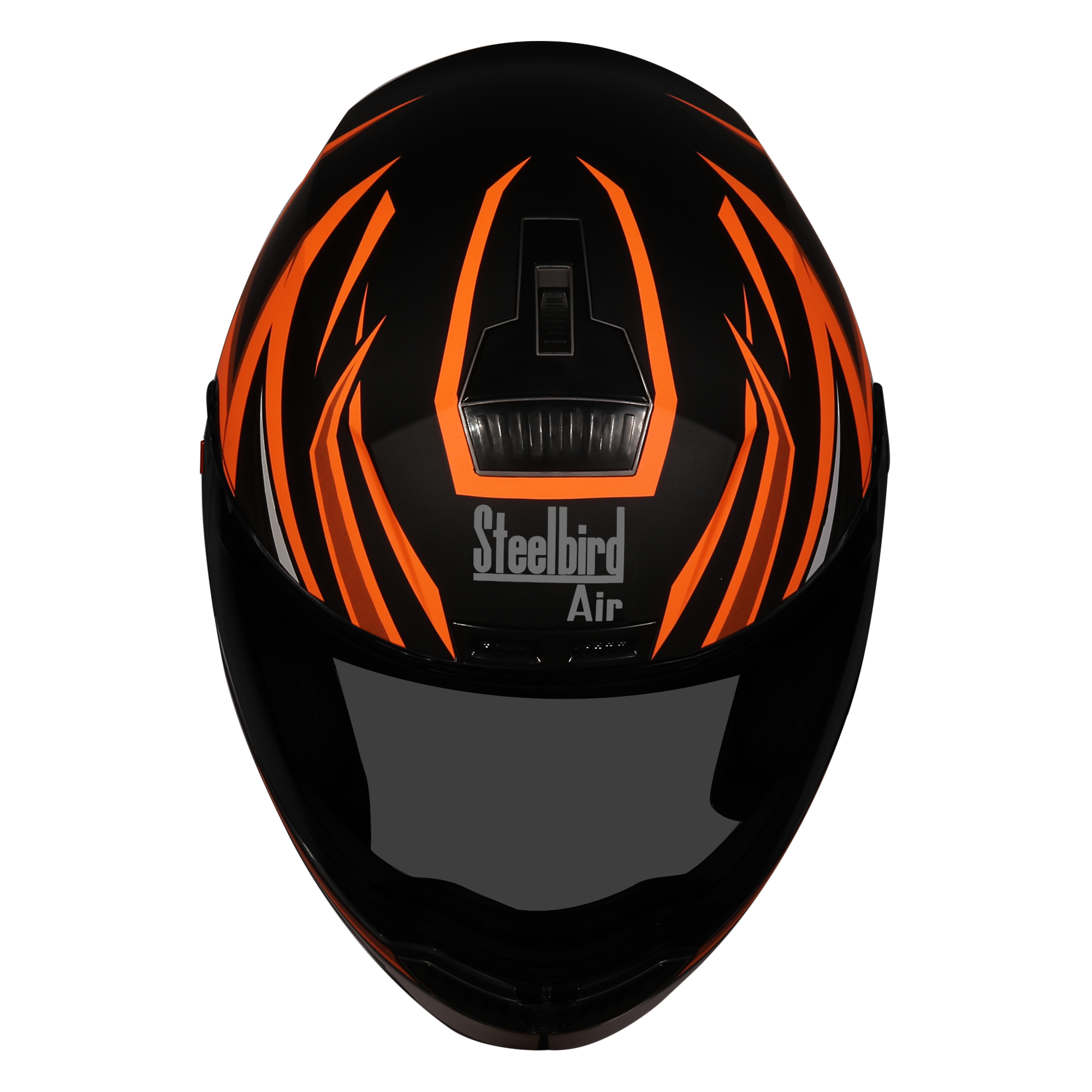 SBA-1 THRYL Mat Black With Orange ( Fitted With Clear Visor Extra Blue Chrome Visor Free)